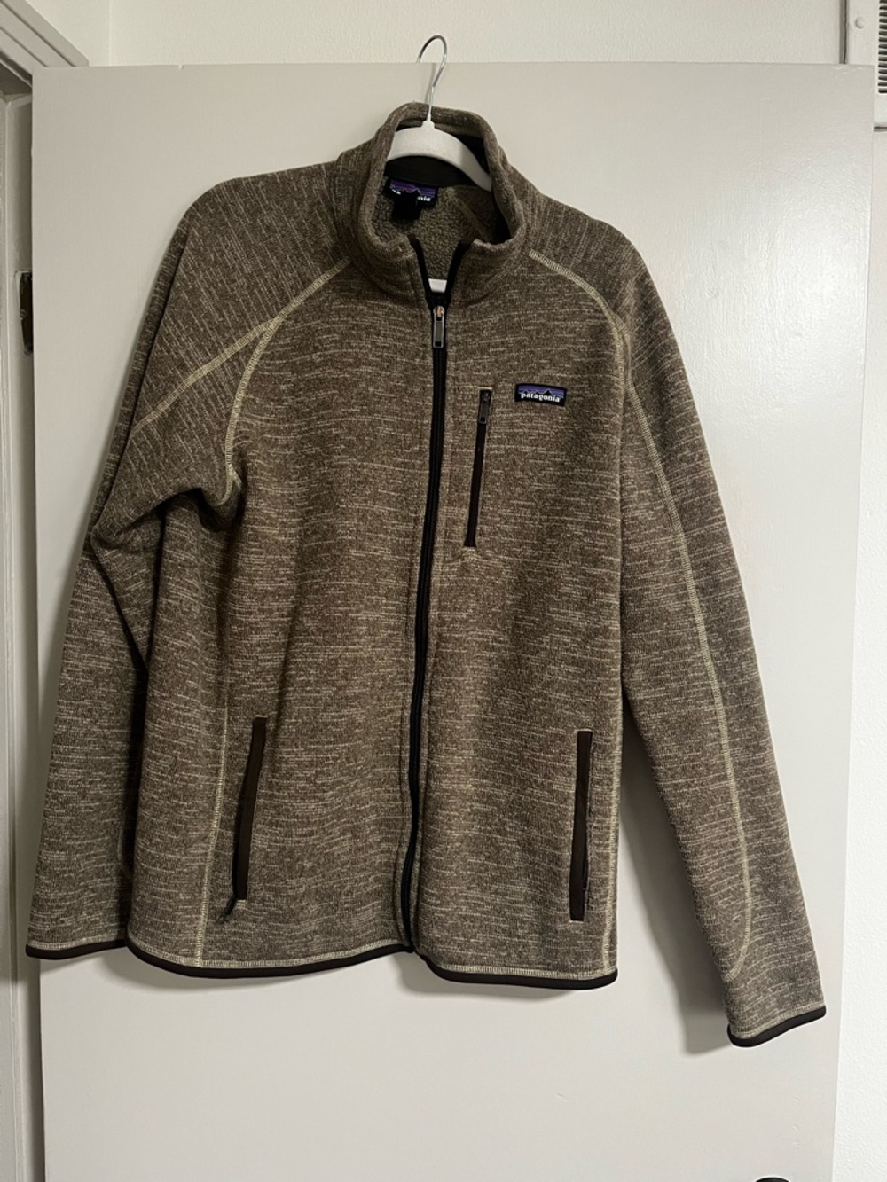 Patagonia Brown Heathered Full-Zip Better Sweater Jacket